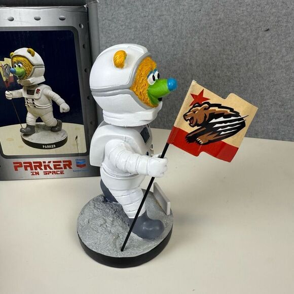 PARKER Fresno Grizzlies Mascot Bobblehead SGA 2019 Moon Landing Edition New - Picture 5 of 10